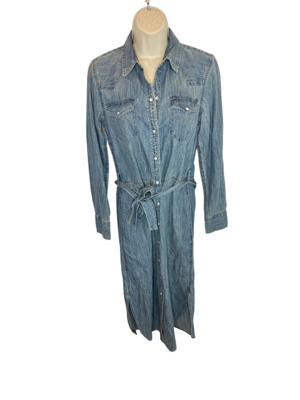 Lauren Ralph Lauren Western Denim Shirt Dress NWOT - Size 4 - Picture 2 of 8